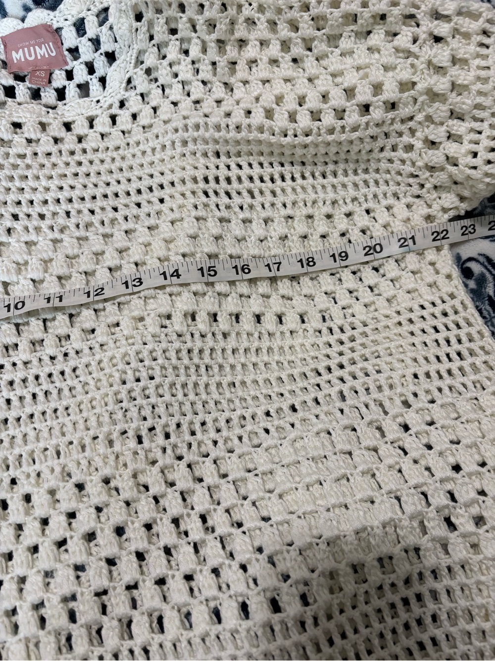 Women's Show Me Your Mumu Cream Crochet Swim Cover-Up Tunic - Picture 5 of 8